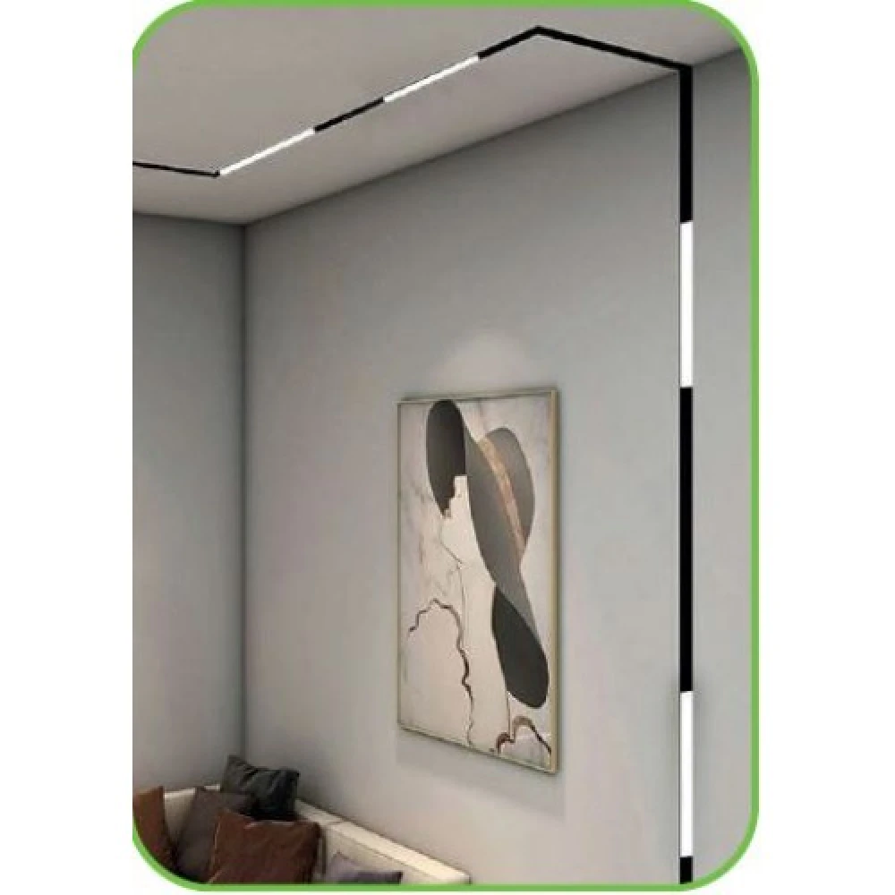 ΜΑΓΝΗΤΙΚΗ ΡΑΓΑ TRIMLESS 48V DC 3Μ ΜΑΥΡΗ ΜΑΤ