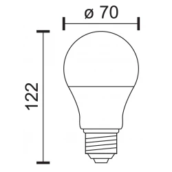 Ε27 Α70 20W 4000K 1800L