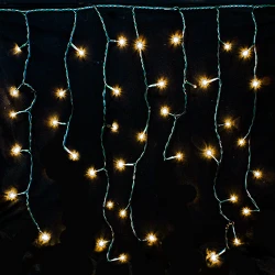 Βροχή 144 LED 3m Επεκτεινόμενα Με Πράσινο Καλώδιο Αδιάβροχα IP44 Χάλκινο Θερμό 2200K Magic Christmas