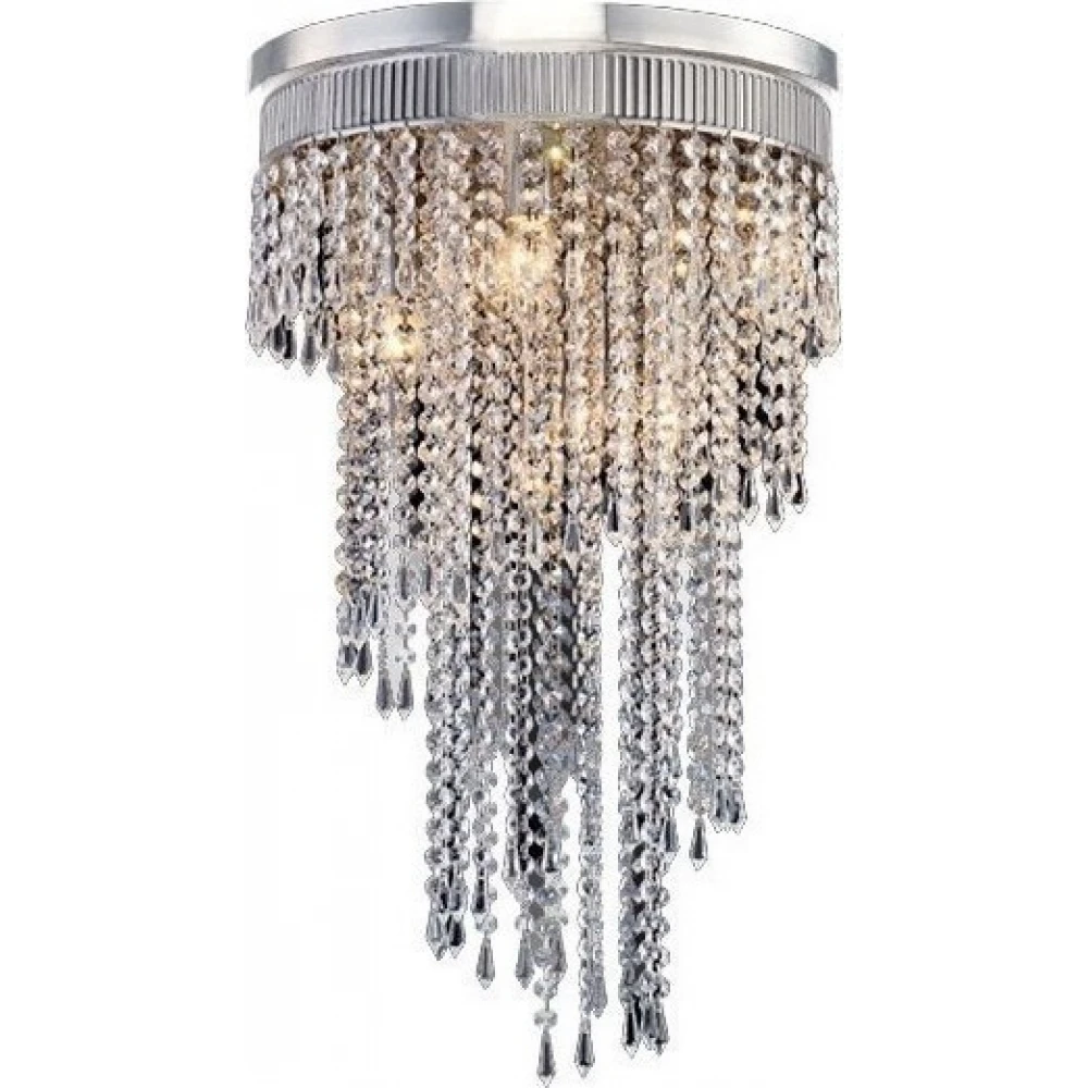 Πλαφονιέρα Με Κρύσταλλα Επτάφωτη Φ40cm 7x E14 ACA DECOR