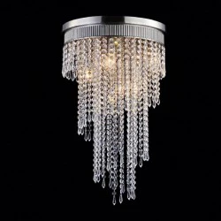 Πλαφονιέρα Με Κρύσταλλα Επτάφωτη Φ40cm 7x E14 ACA DECOR
