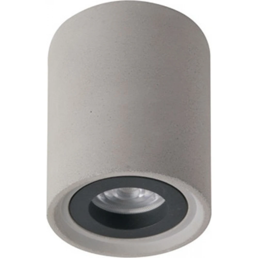 Απλίκα Σποτ Στρογγυλή Από Τσιμέντο Σε Γκρι Χρώμα 1x GU10 - ACA Decor