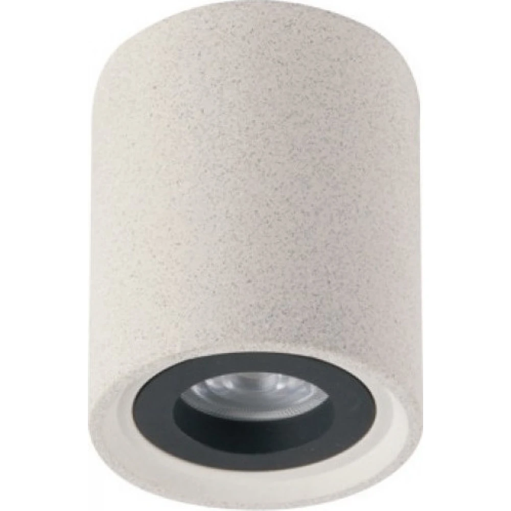 Απλίκα Σποτ Στρογγυλή Από Τσιμέντο Σε Λευκό Χρώμα 1x GU10 - ACA Decor
