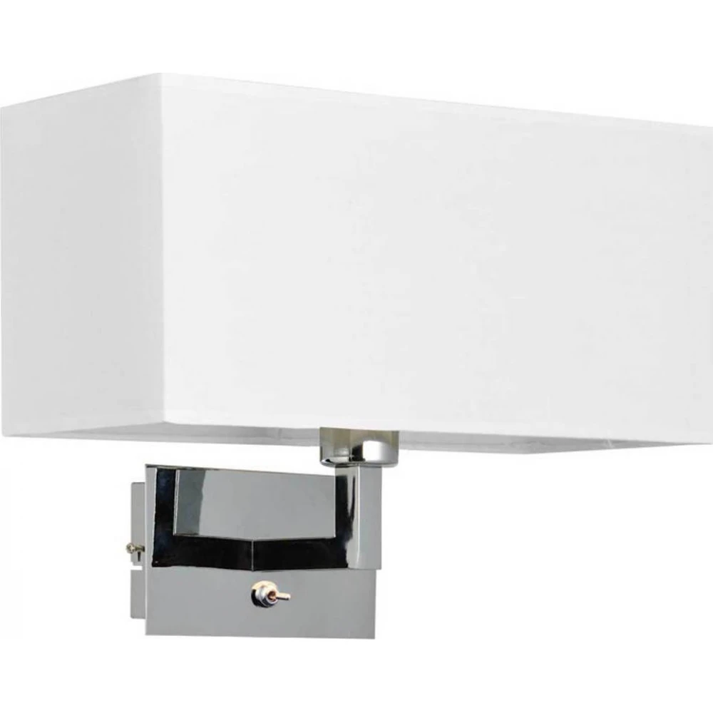 Απλίκα Με Λευκό Υφασμάτινο Αμπαζούρ 1ΧΕ27 ACA DECOR