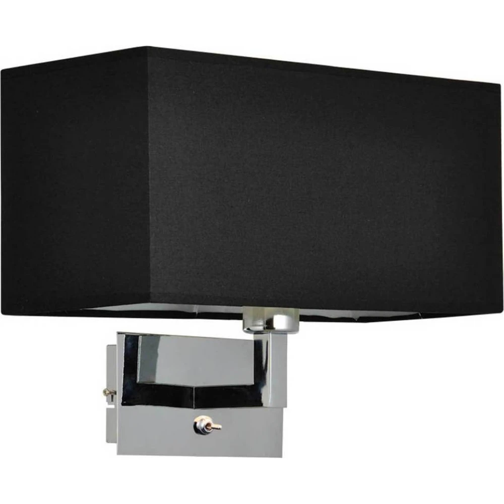 Απλίκα Με Μαύρο Υφασμάτινο Αμπαζούρ 1ΧΕ27 ACA DECOR