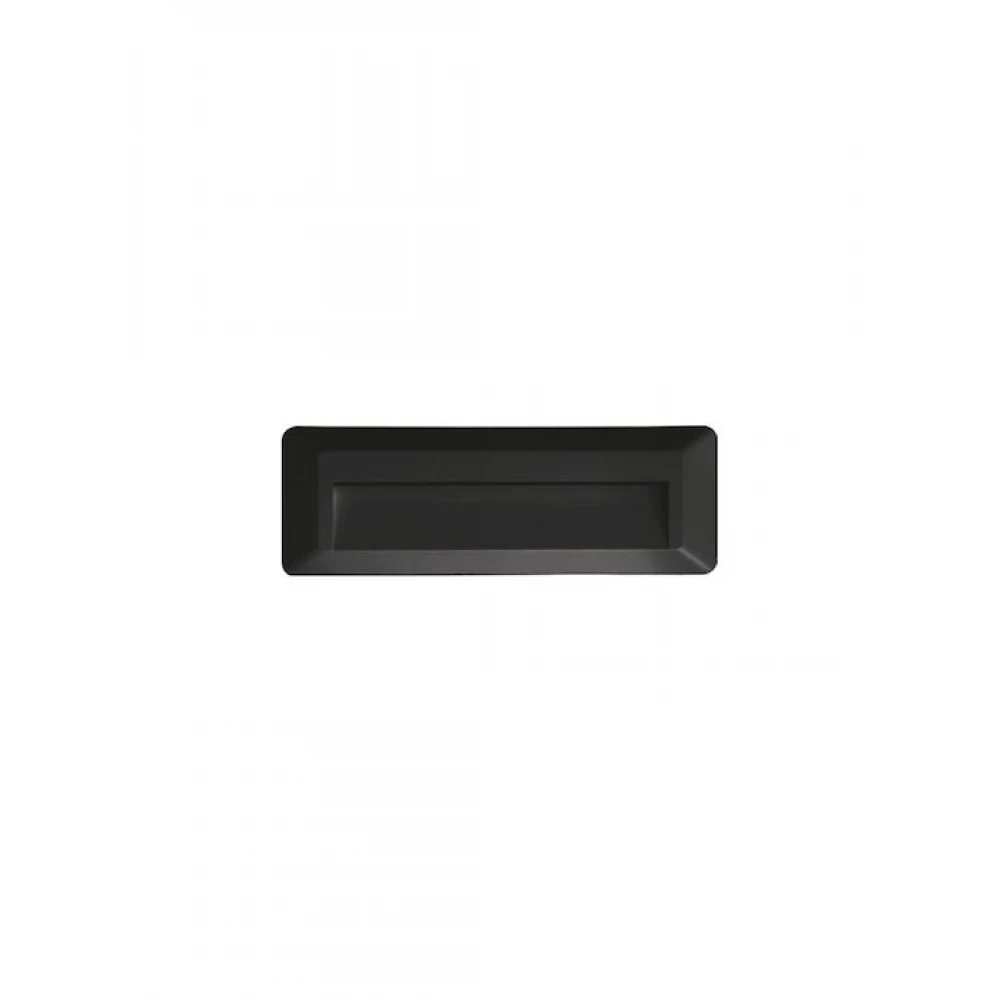 Led Slim Επίτοιχο Φωτιστικό Ορθογώνιο BLACK 230V AC IP65 2W 3000K 100LM RA80 ACA
