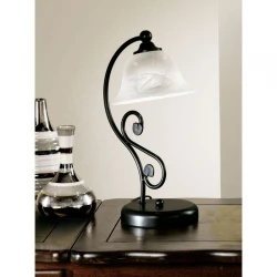 Επιτραπέζιο Φωτιστικό Μαύρο Με Γυαλί Alabaster 1 x E14 40W MURCIA Eglo