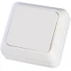 Διακόπτης Εξωτερικός Απλός ΜΙΝΙ Λευκός ΙΡ20 - Eurolamp