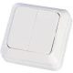 Διακόπτης Εξωτερικός K/R ΜΙΝΙ Λευκός ΙΡ20 - Eurolamp