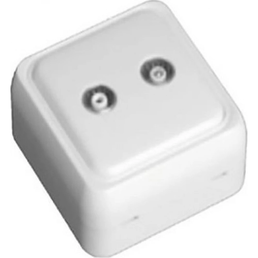 Πρίζα ΜΙΝΙ TV & FM Τερματική Λευκή IP20 - Eurolamp