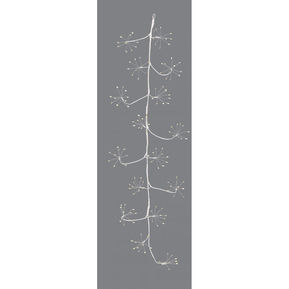 Φωτιζόμενη Χριστουγεννιάτικη Γιρλάντα Με 160 Led Φωτάκια Θερμού Φωτισμού Με Μετασχηματιστή ip44 Και Dimmer 120cm