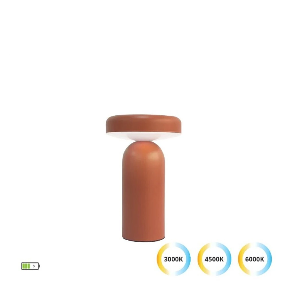 LED Φωτιστικό Επιτραπέζιο Dimmable 2W Terracotta Komo Viokef