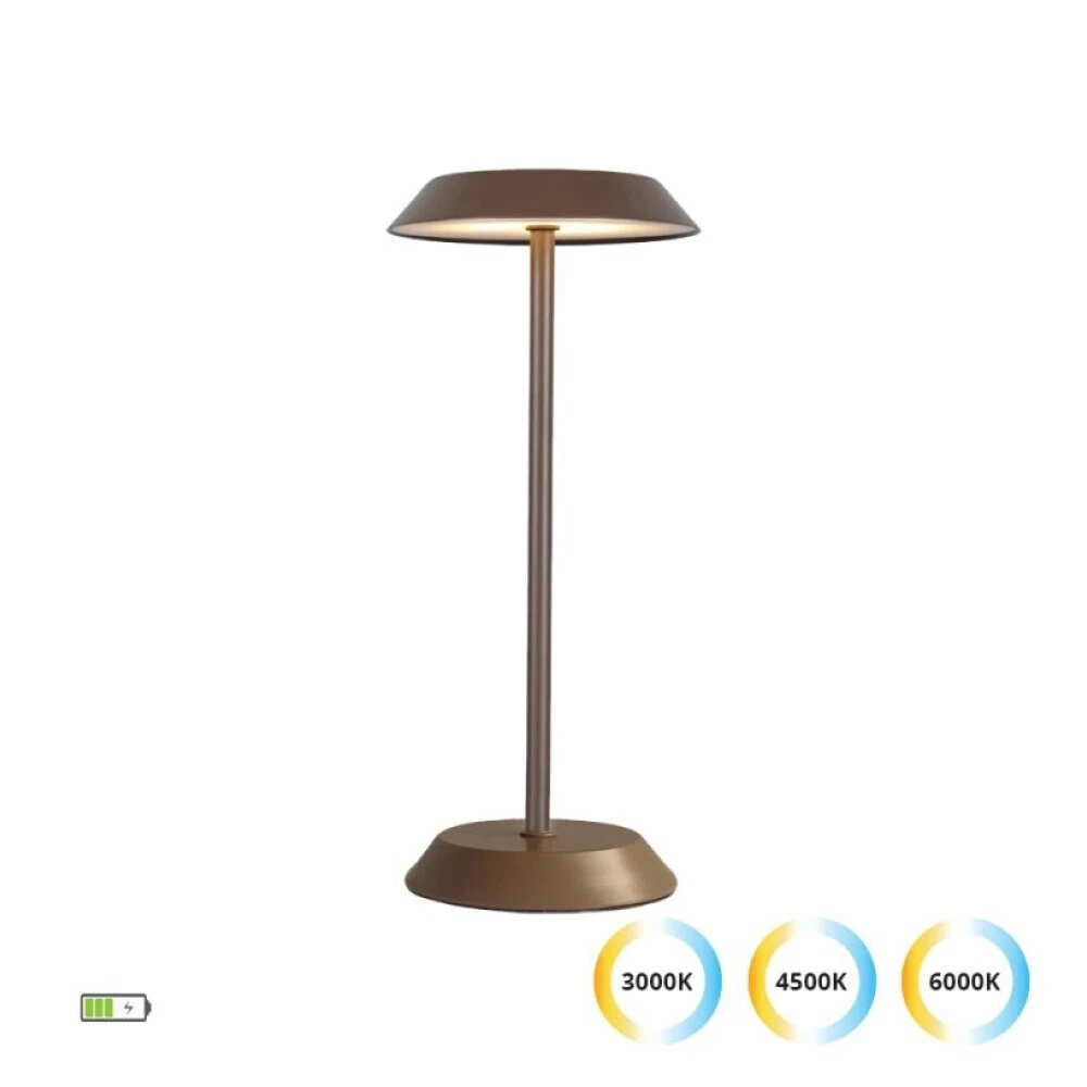 LED Φωτιστικό Επιτραπέζιο Dimmable 2W Καφέ California Viokef