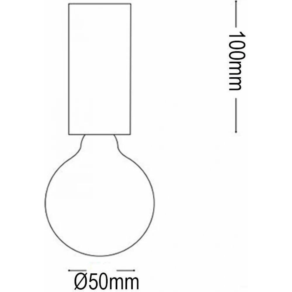 Petit pl1 Μονό Σποτ με Ντουί E27 σε Μαύρο Χρώμα  Ideal Lux