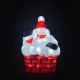 Ακρυλικός Άι Βασίλης-Καμινάδα, 50 LED ΛΕΥΚΑ IP44 23,5*23,5*35cm