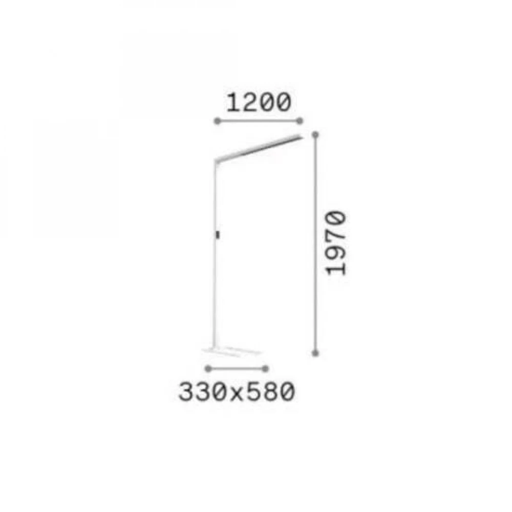 Φωτιστικό Δαπέδου Υ197xΜ120εκ. Comfort-2 pt 2700k-5700k Λευκό Ideal Lux