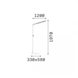 Φωτιστικό Δαπέδου Υ197xΜ120εκ. Comfort-2 pt 2700k-5700k Λευκό Ideal Lux