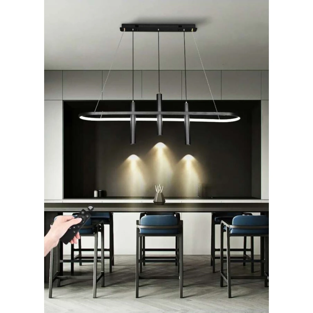 Κρεμαστό Φωτιστικό Μαύρο LED CADIZ ATMAN