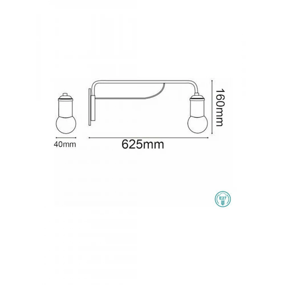 VINTAGE ΜΕΤΑΛΛΙΚΗ ΑΠΛΙΚΑ E27 ΜΠΡΟΝΖΕ TRIUMPH AP1 - IDEAL LUX - Αυθεντικό επιτοίχιο φωτιστικό σε στυλ vintage, κατασκευασμένο από μεταλλική βάση με μπρονζέ χρώμα και ενσωματωμένο διακόπτη ON / OFF.