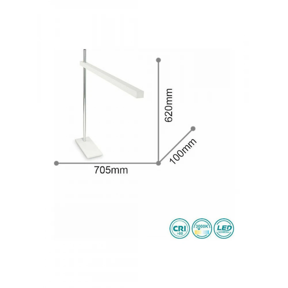Φωτιστικό Γραφείου LED 3000K σε Μαύρο Χρώμα Gru tl - IDEAL LUX