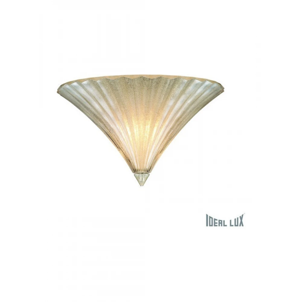 Απλίκα Τοίχου Γυάλινη 1xE14 Χρυσό Santa ap1 big - IDEAL LUX