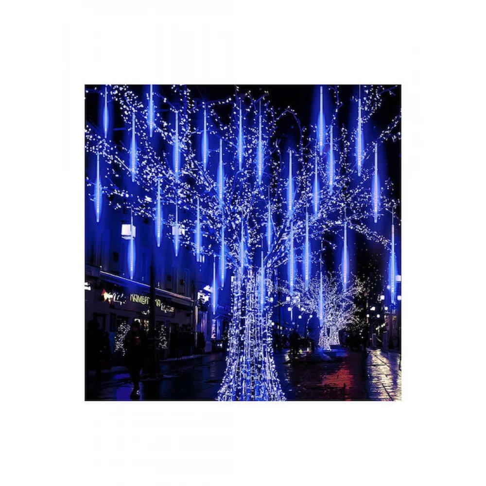180 Λαμπάκια LED "SNOWDROP"Λευκά τύπου Μετεωρίτης 4m+5m Διαφανές Καλώδιο Aca