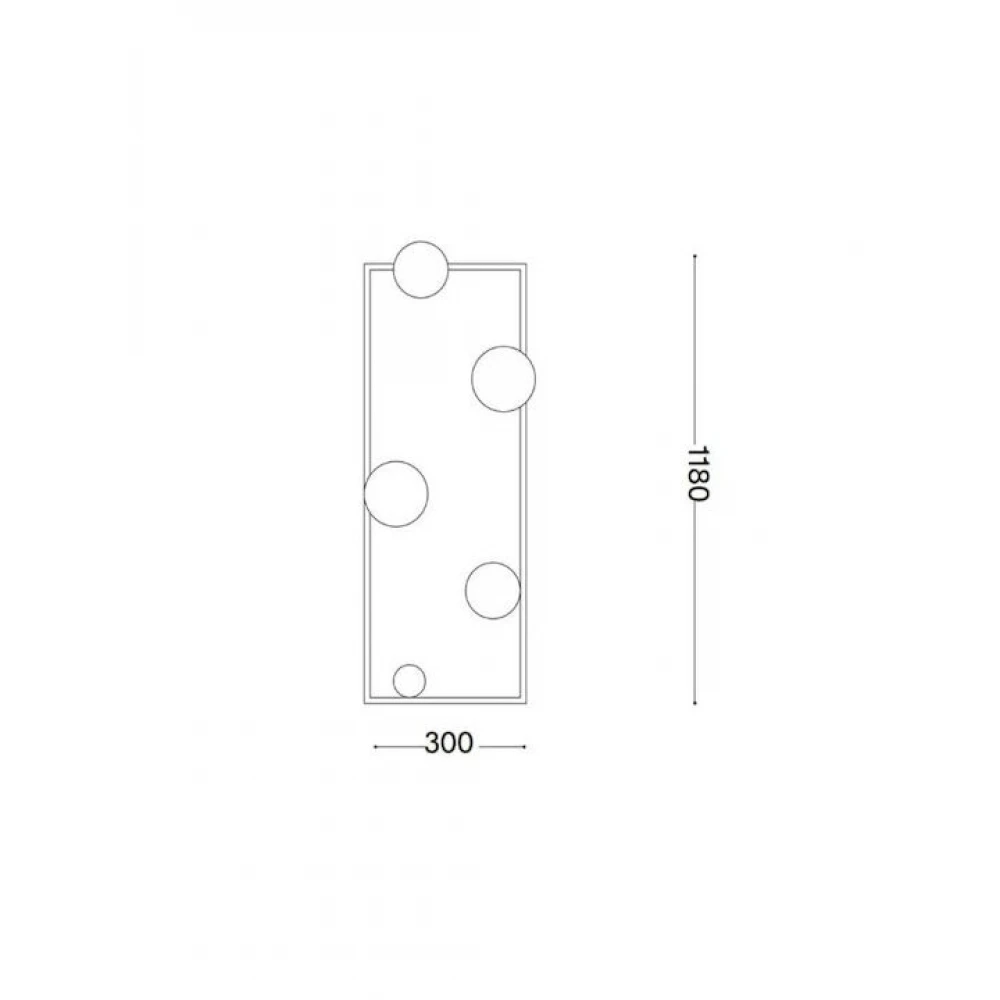 Φωτιστικό Δαπέδου Υ118xΜ30εκG9 σε Μαύρο Χρώμα Angolo pt5 IDEAL LUX
