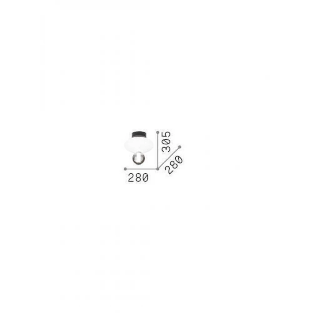 Γυάλινη Πλαφονιέρα Λευκή 3000K Lumiere-2 pl - IDEAL LUX