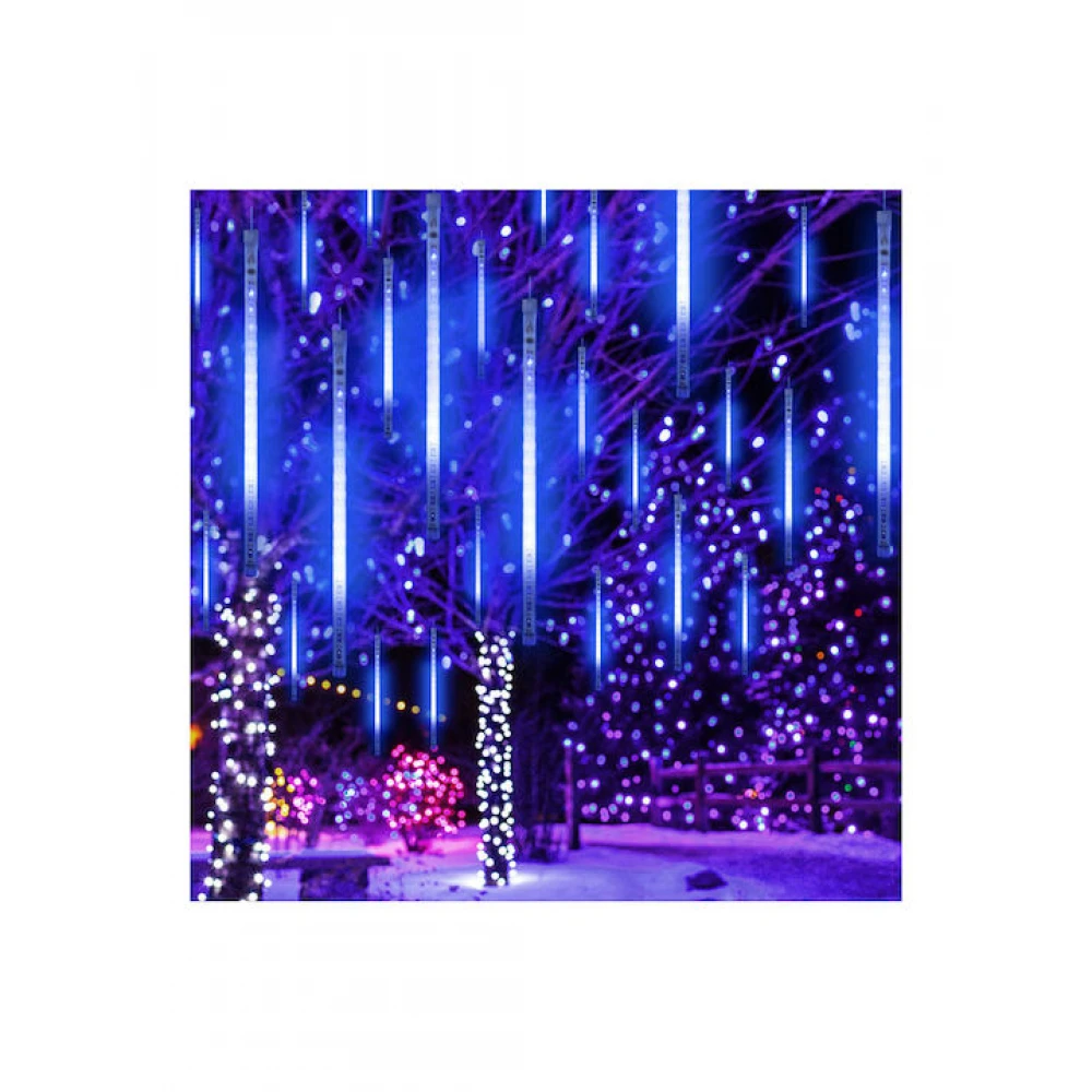 180 Λαμπάκια LED "SNOWDROP"Λευκά τύπου Μετεωρίτης 4m+5m Διαφανές Καλώδιο Aca