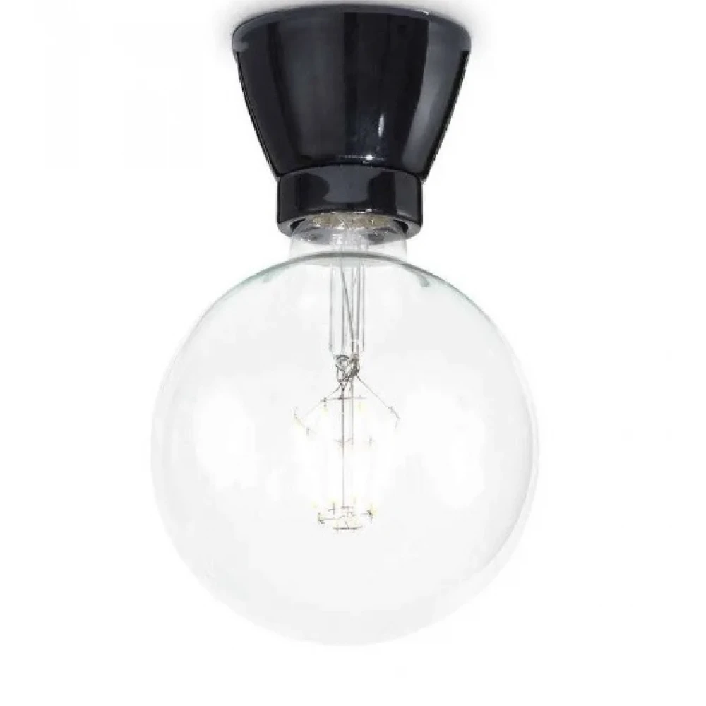 Πλαφονιέρα Σε Μαύρο Χρώμα Ø7,5 1 x 60W E27 WINERY AP1 IDEAL LUX