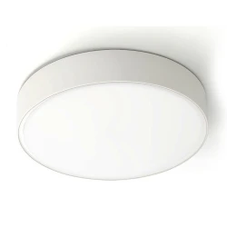 LED Πλαφονιέρα Πλαστική Με Σκιάδιο από PC Λευκό D:300, IP65 20W 1400Lm 3000K, Donousa VIOKEF