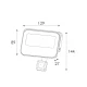 ΠΡΟΒΟΛΕΑΣ LED SMD ΜΑΥΡΟΣ ΜΕ ΑΙΣΘΗΤΗΡΑ 20W 3CCT 2000LM 185-265V IP66 - ACA