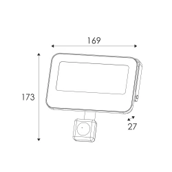 ΠΡΟΒΟΛΕΑΣ LED SMD ΜΑΥΡΟΣ ΜΕ ΑΙΣΘΗΤΗΡΑ 30W 3CCT 3000LM 185-260V IP66 - ACA