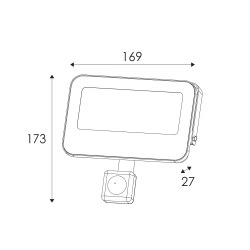 ΠΡΟΒΟΛΕΑΣ LED SMD ΛΕΥΚΟΣ ΜΕ ΑΙΣΘΗΤΗΡΑ 30W 3CCT 3000LM 185-260V IP66 - ACA