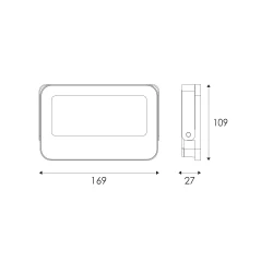 Στεγανός Μαύρος Προβολέας LED 30W IP66 3CCT 3000LM 185-265V ACA
