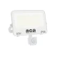 ΠΡΟΒΟΛΕΑΣ LED SMD ΛΕΥΚΟΣ ΜΕ ΑΙΣΘΗΤΗΡΑ100W 50W 3CCT 5000LM 185-260V IP66 - ACA