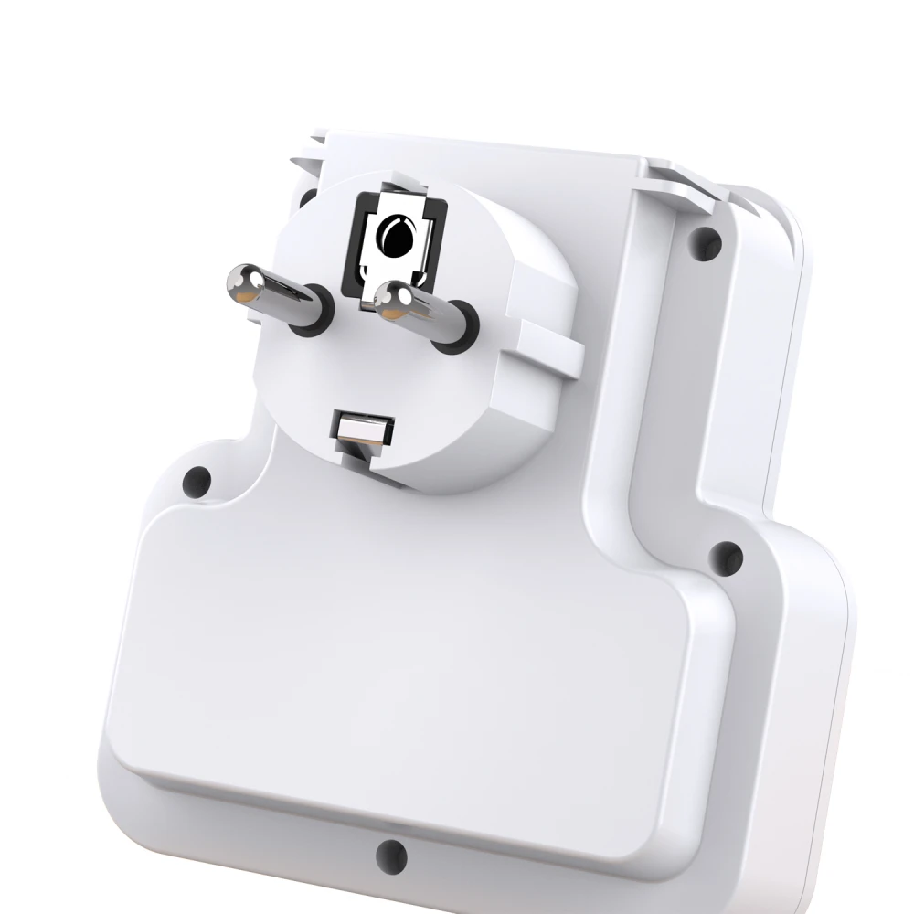 XO WL09 adaptor από 1 σούκο πρίζα σε 2 σούκο 16A με φως νυκτός + 2x USB A+βάση τοποθέτησης κινητού