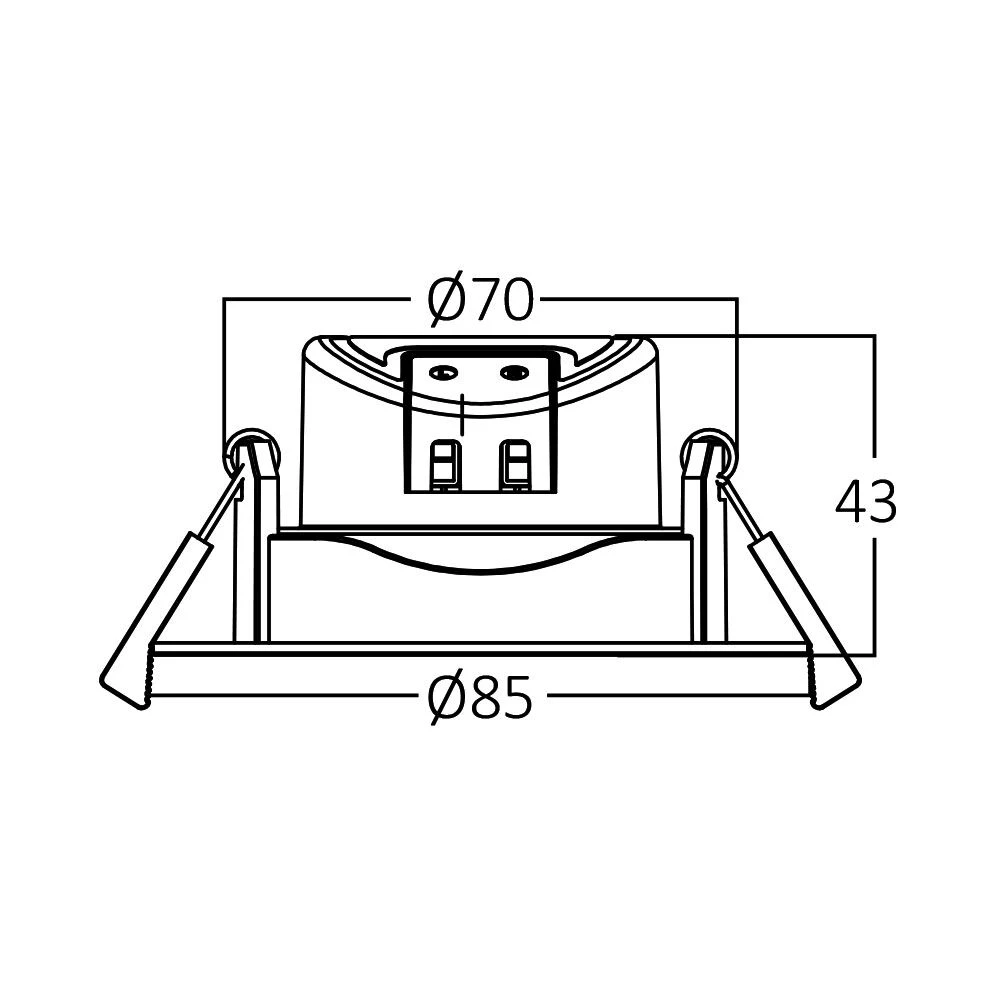 LED Χωνευτό Σποτ Led GE 7W 3IN1 RND IP54 Λευκό - Braytron