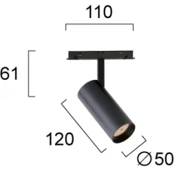 Σποτ Track 10W 3CCT Magnetic (ON-OFF) 