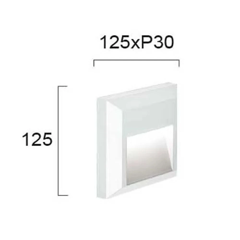 Φωτιστικό Απλίκα Πλαστική LED Τετράγωνη 3W cct Σε Λευκό Χρώμα Leros Plus VIOKEF