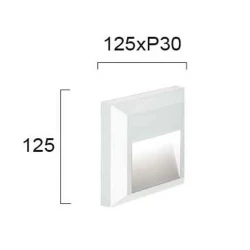 Φωτιστικό Απλίκα Πλαστική LED Τετράγωνη 3W cct Σε Λευκό Χρώμα Leros Plus VIOKEF