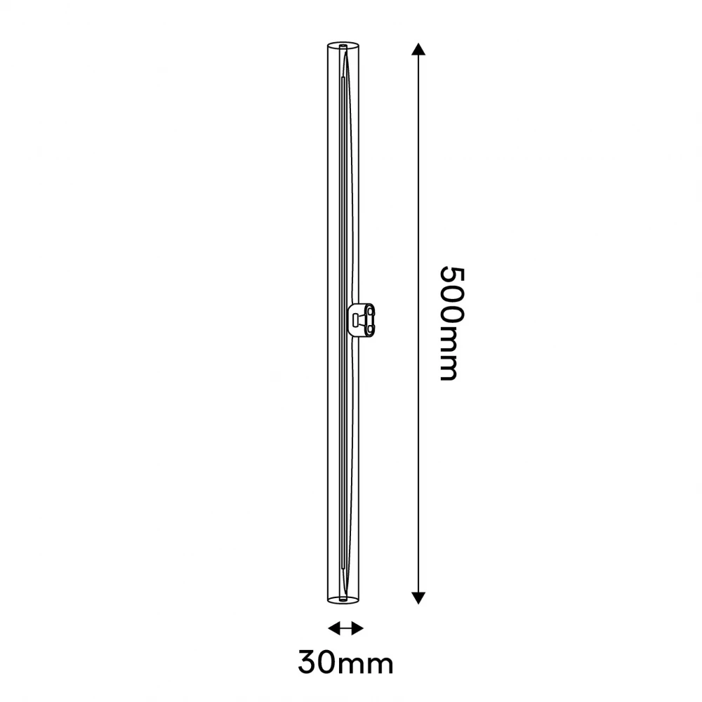 Λαμπτήρας LED Διαφανής CRI 90 Γραμμικός S14d - μήκος 500 mm 7W 620Lm 2700K Dimmable - S02 - Creative Cables