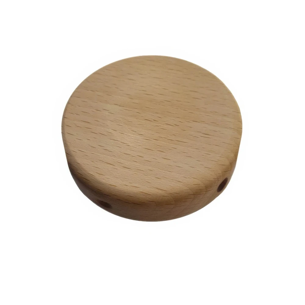 Kit Mini pοζέτα φωτιστικού κυλινδρική από ξύλο με 4 πλευρικές οπές (κουτί διακλάδωσης) - Ουδέτερο - Creative Cables