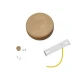 Kit Mini pοζέτα φωτιστικού κυλινδρική από ξύλο με 4 πλευρικές οπές (κουτί διακλάδωσης) - Ουδέτερο - Creative Cables