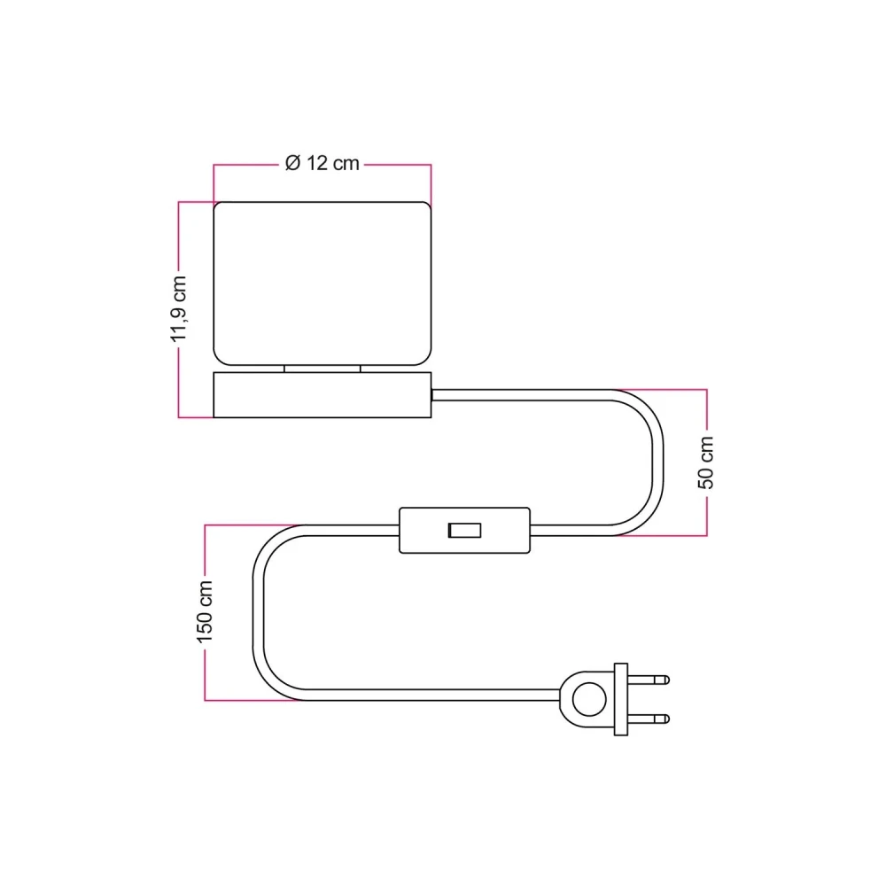 Επιτραπέζιο φωτιστικό Posaluce Ghost - Μαύρο πέρλα - Creative Cables