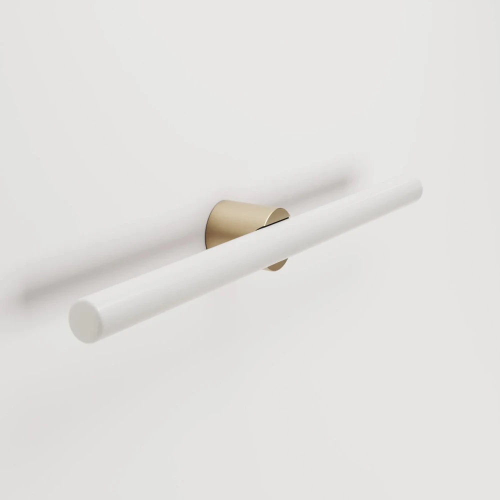 Φωτιστικό τοίχου ή οροφής σε μέταλλο με λαμπτήρα LED γραμμικό S14d 20W - Σατινέ χρυσό - Creative Cables