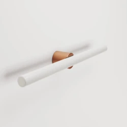 Φωτιστικό τοίχου ή οροφής σε μέταλλο με λαμπτήρα LED γραμμικό S14d 20W - Σατινέ χαλκός - Creative Cables