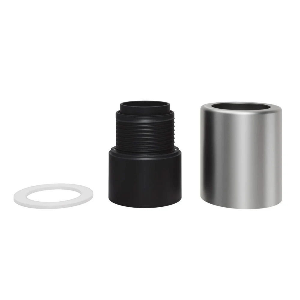 Ντουί E27 μεταλλικό για τοίχο ή οροφή - σατινέ τιτάνιο - Creative Cables