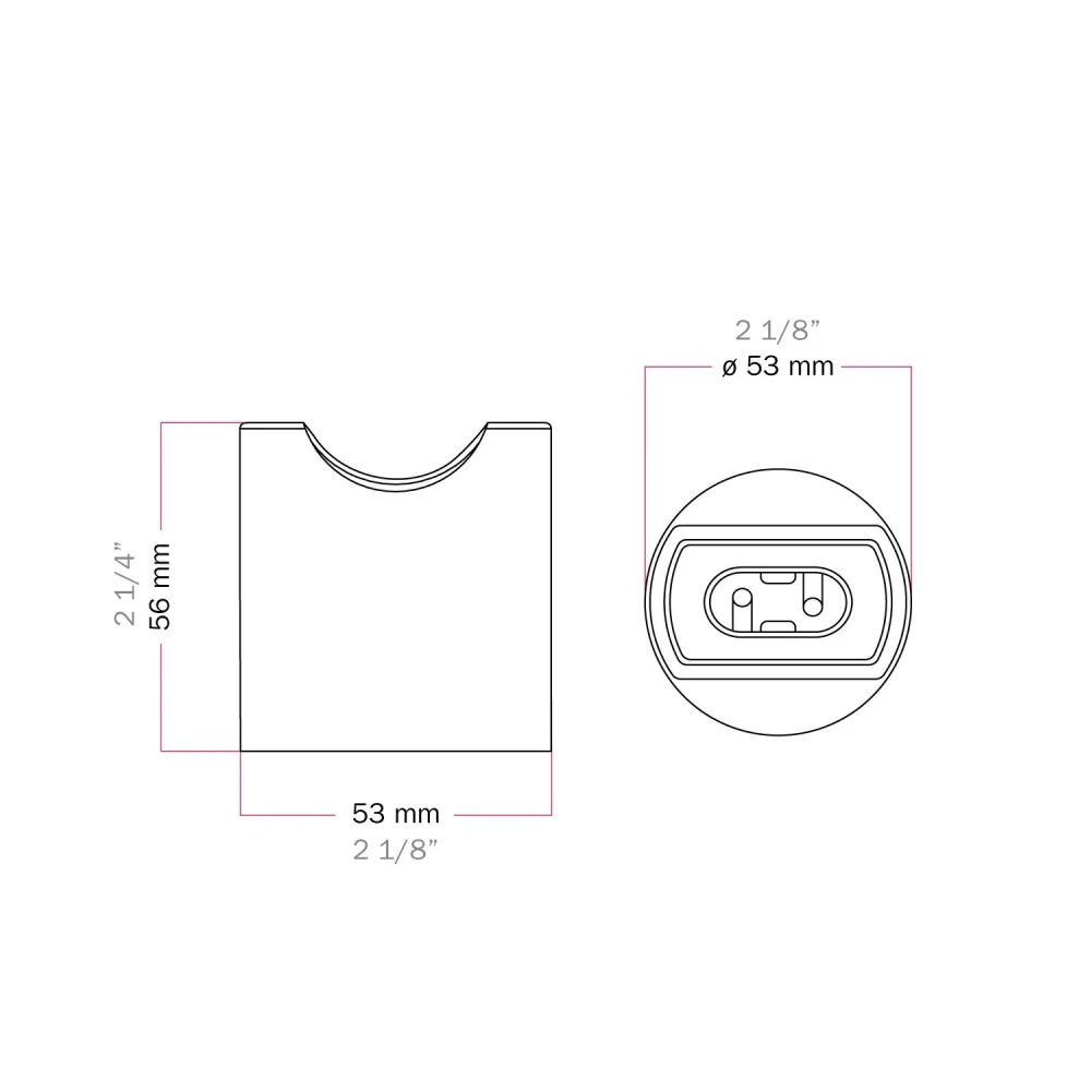 Ντουί S14d μεταλλικό για τοίχο ή οροφή - σατινέ χαλκός - Creative Cables