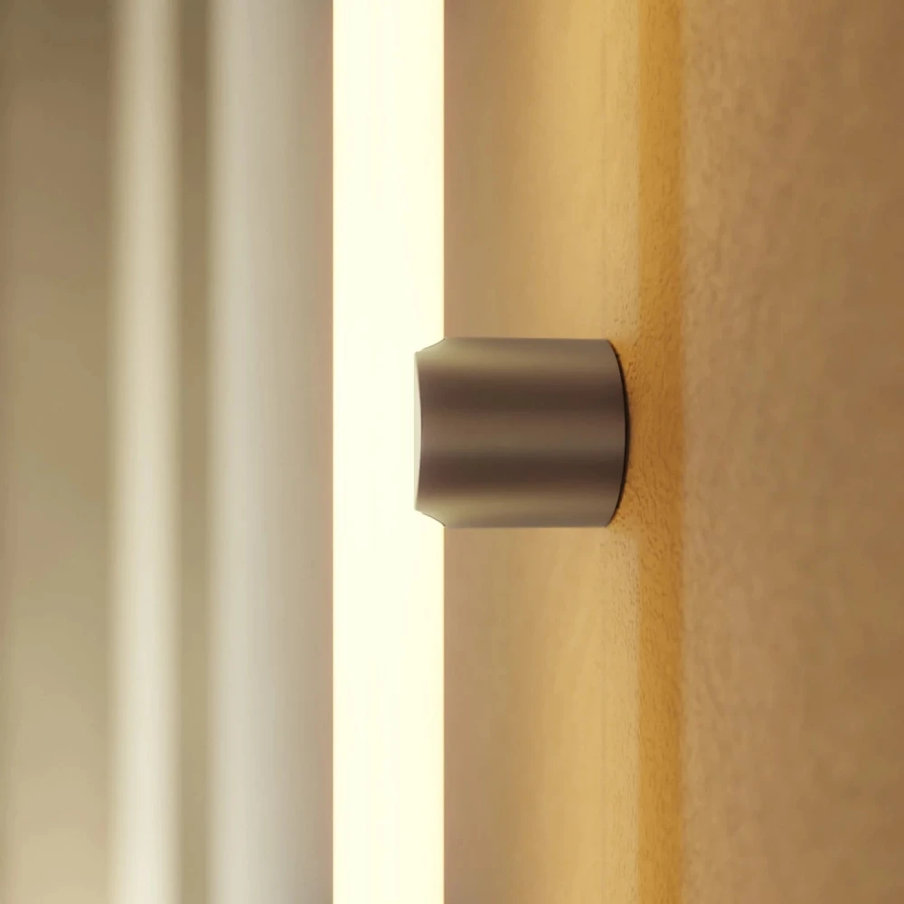 Ντουί S14d μεταλλικό για τοίχο ή οροφή - Τιτάνιο σατινέ - Creative Cables